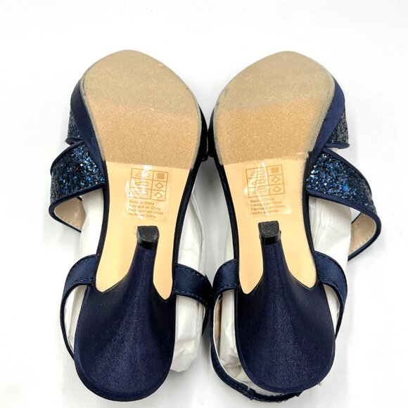 Touch Ups‎ Womens Size 6 Reagan Navy Blue Dress Sandals Heels Shoes 4125M - Picture 6 of 13